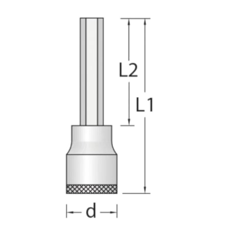 Soquete Hexagonal 17mm Longo Encaixe 1/2