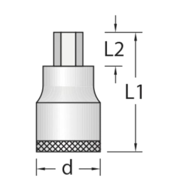 Soquete Hexagonal 5mm com Encaixe 3/8