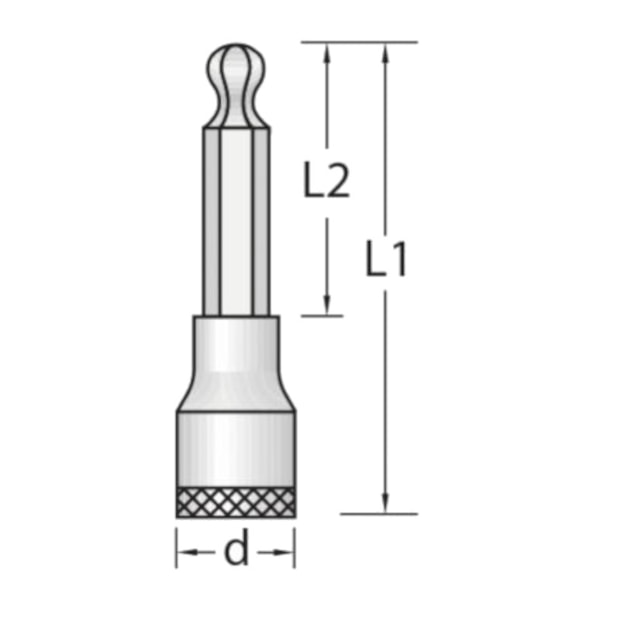 Soquete Hexagonal Abaulado 10mm com Encaixe 1/2