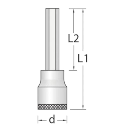 Soquete Hexagonal Longo 19mm com Encaixe 3/4