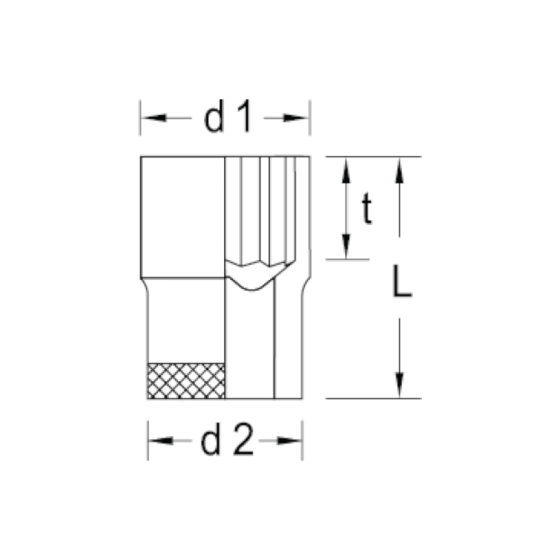 Soquete Multidentado 15mm 1/2