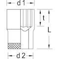 Soquete Multidentado 15mm 1/2" ML12-15 ROBUST