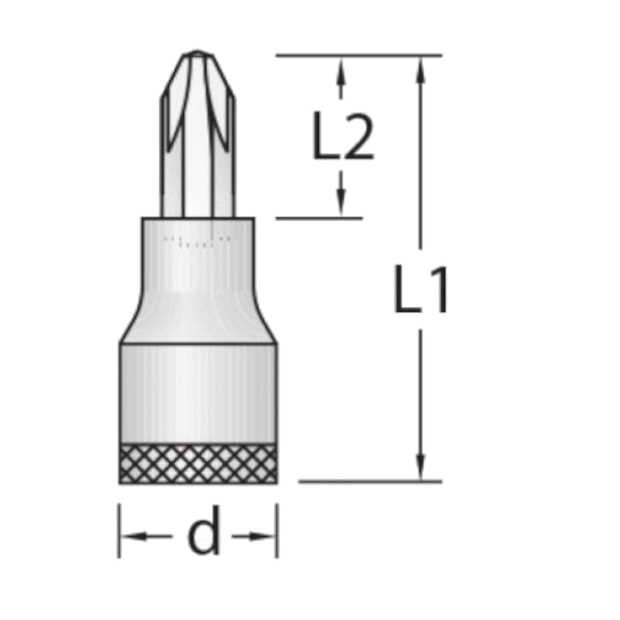 Soquete Phillips 2mm 1/2