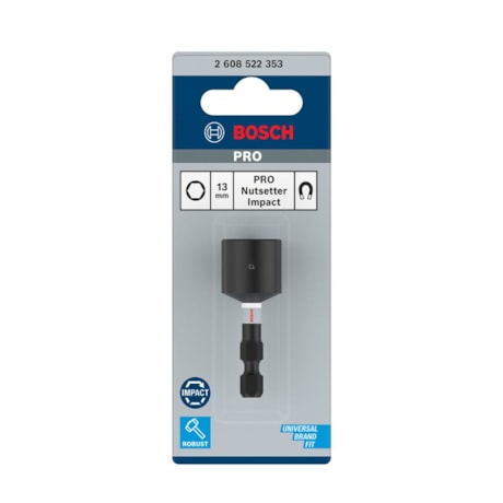 Soquete PRO de Impacto 13mm x 50mm Encaixe 1/4