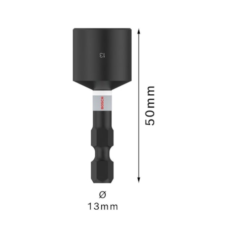 Soquete PRO de Impacto 13mm x 50mm Encaixe 1/4