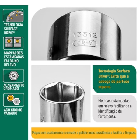 Soquete Sextavado 13/16