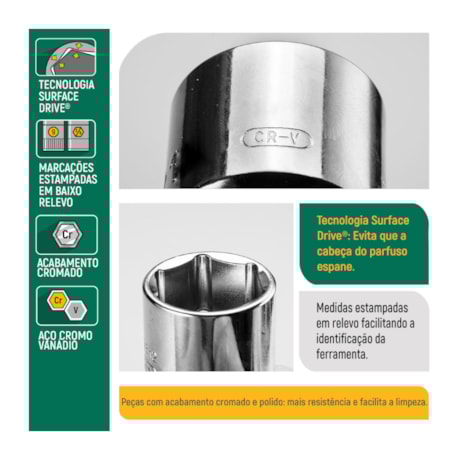 Soquete Sextavado 28MM Encx 3/4'' ST16409SC SATA-60b2b1e6-ba77-4335-a6da-46338d849762