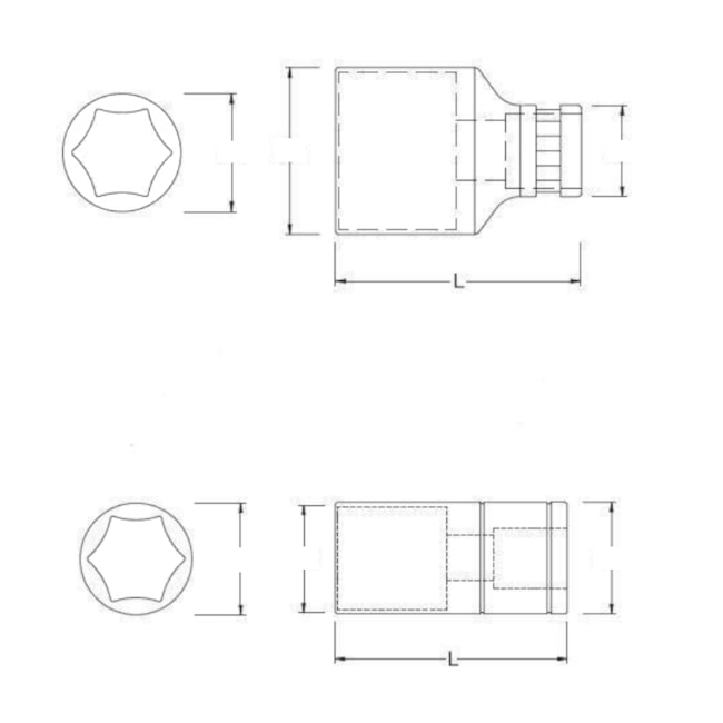 Soquete Sextavado 33MM Encx 3/4