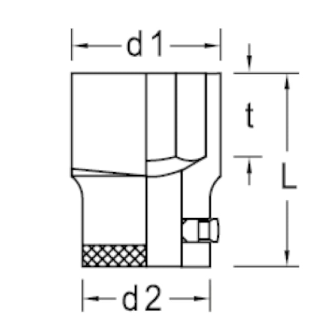 Soquete Sextavado 7 mm Encaixe 3/8
