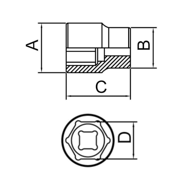Soquete Sextavado de 1