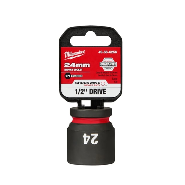 Soquete Sextavado de Impacto 24mm Encaixe 1/2