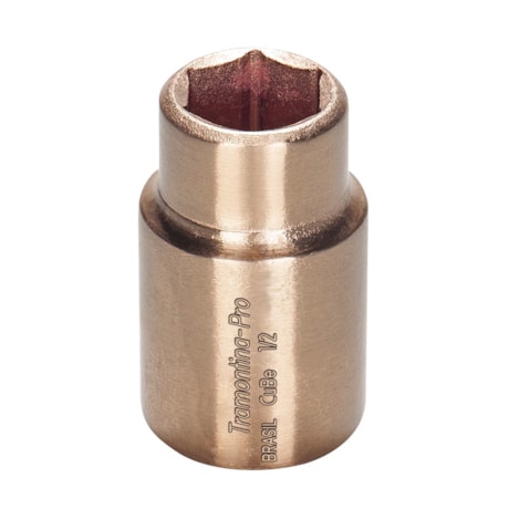 Soquete Sextavado em Cobre-Berílio 17 mm Antifaiscante Encaixe 1/2