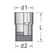 Soquete Sextavado Isolado 1000V 19 mm Encaixe 1/2" VDE 19-19 GEDORE