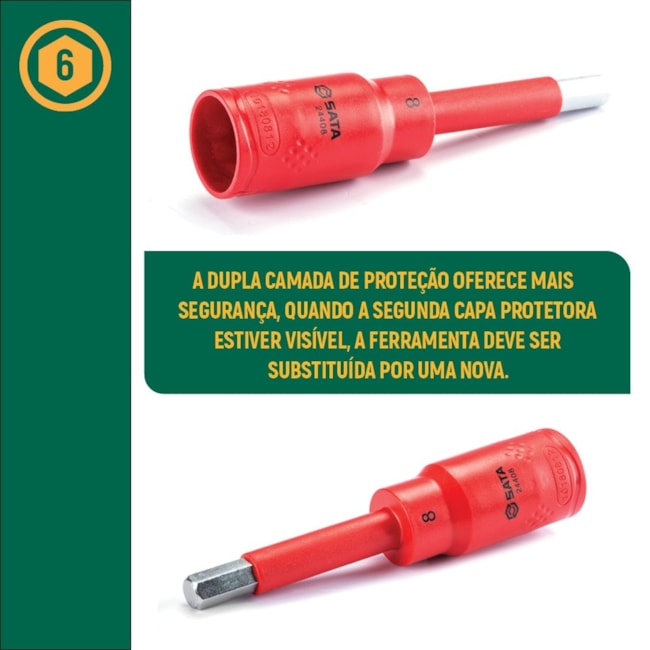 Soquete Sextavado Isolado 19mm Encaixe 1/2