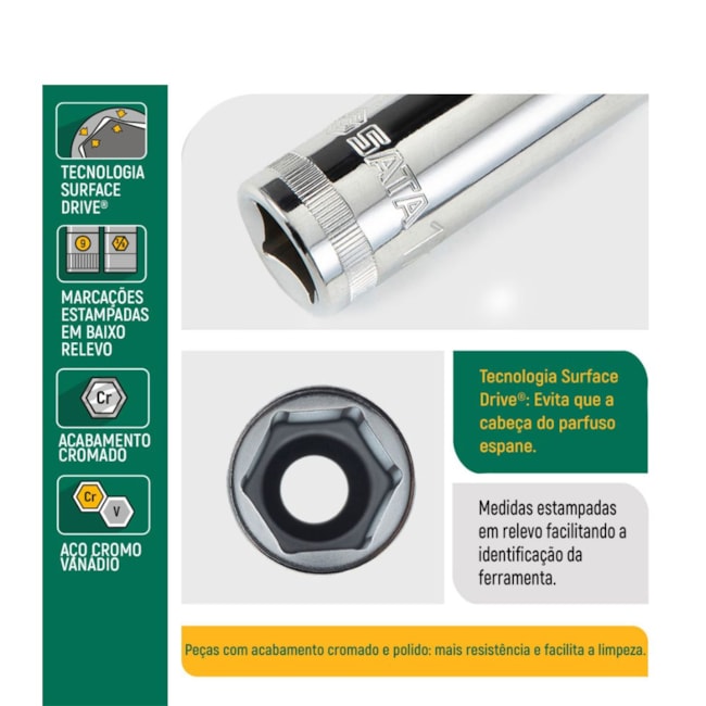 Soquete Sextavado Longo 1