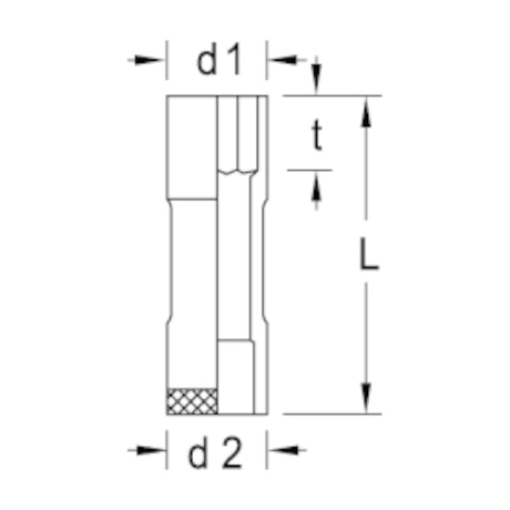 Soquete Sextavado Longo 19 mm com Encaixe de 1/2
