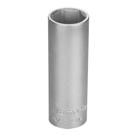 Soquete Sextavado Longo 22 mm em Aço Cromo Vanádio Encaixe 1/2