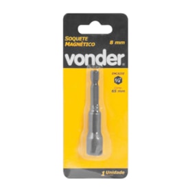 Soquete Sextavado Magnético 8mm x 65mm Encx 1/4