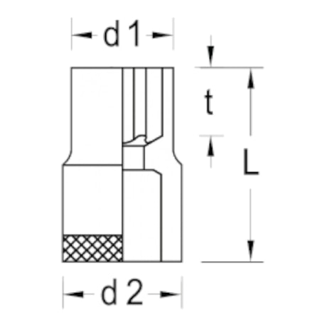 Soquete Torx Hexalobular E20 18,45 mm Encaixe 1/2