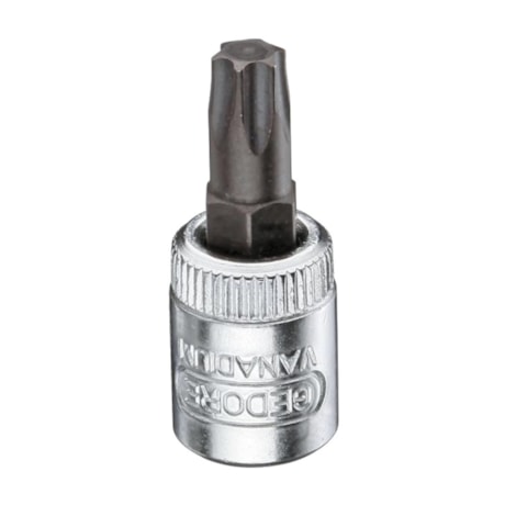Soquete Torx Hexalobular T25 1/4