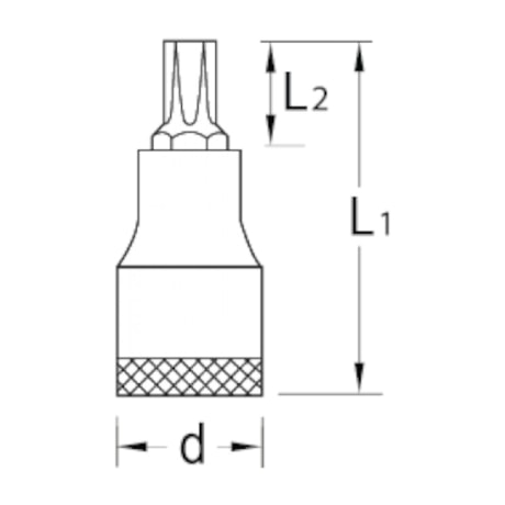 Soquete Torx Hexalobular T27 1/2
