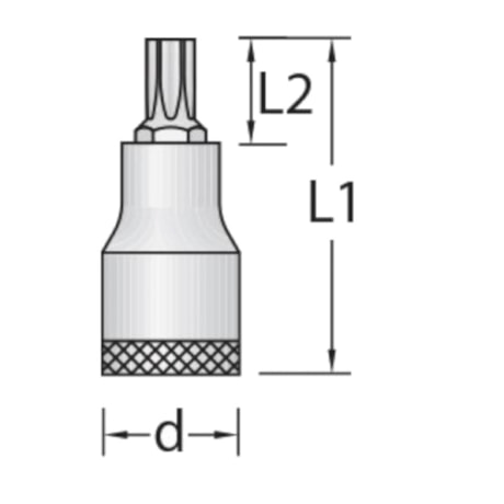 Soquete Torx Hexalobular T30 3/8