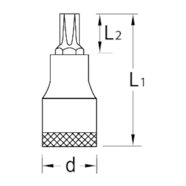 Soquete Torx Hexalobular T30 5,52 mm Encaixe 1/2