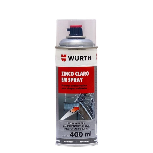 Spray de Zinco Claro 400ml 0893114114 WURTH-96f967b5-261a-451d-bcf7-549287ea7a3b