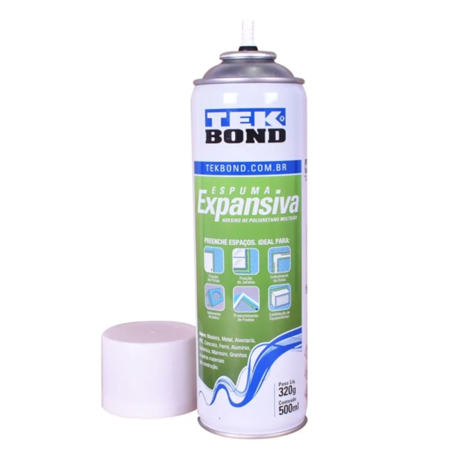 Spray Espuma Expansiva Poliuretano PU 500ml 21101005900 TEKBOND-715c2429-d700-4eb9-be54-49e1aa88d729