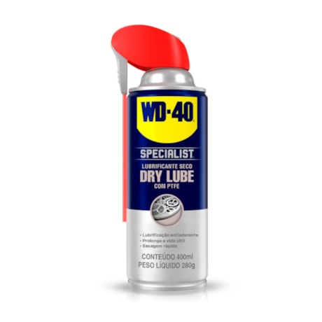 Spray Lubrificante Seco Antiaderente com PTFE Specialist DRY-LUBE WD-40-1a4f70d5-184f-4609-87c2-94c12470fdcd