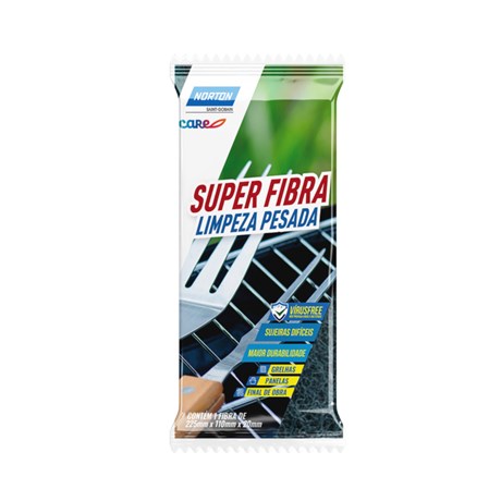 Super Fibra para Limpeza Pesada 100X225mm Preto 78072744177 NORTON