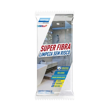 Super Fibra para Limpeza sem Risco 110x225mm Branco 78072744174 NORTON