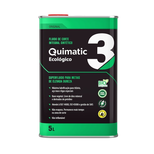 Super Fluido 3 para Corte de Metais de Alta Dureza Biodegrádavel 5L NR 3-BIO QUIMATIC-568d076c-51bf-492b-80e3-f2b4c40c800f