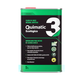 Super Fluido 3 para Corte de Metais de Alta Dureza Biodegrádavel 5L NR 3-BIO QUIMATIC