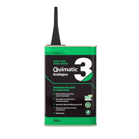 Super Fluido de Corte para Metais de Alta Dureza 500ml NR-3 BIO QUIMATIC