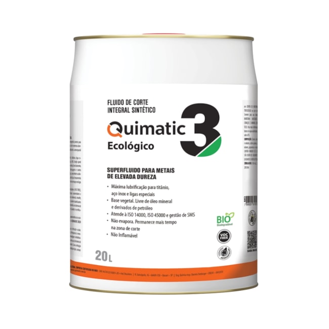 Super Fluido de Corte Sintético Ecológico 20 Litros NR 3-BIO QUIMATIC-4b52aae8-5713-41b2-84cd-96a28e0c26df