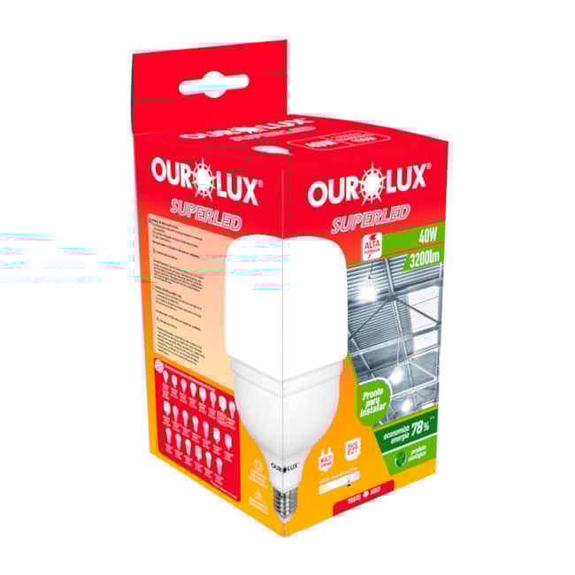 Superled Alta Potência Bulbo HO T 40W 6500K E27 Bivolt OUROLUX-5a51bb1a-26ed-4a78-9fe3-52c4873c15d9