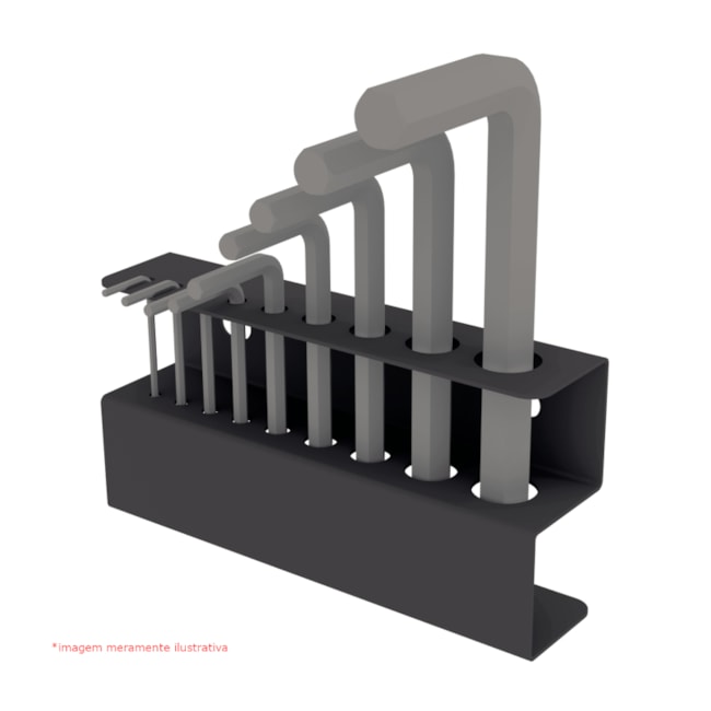 Suporte de Chaves Hexagonais Allen L 120x59x28MM para Painel Perfurado 44953/994 TRAMONTINA PRO-83fb488c-1b44-4270-bf2b-4a16ff2b07f0