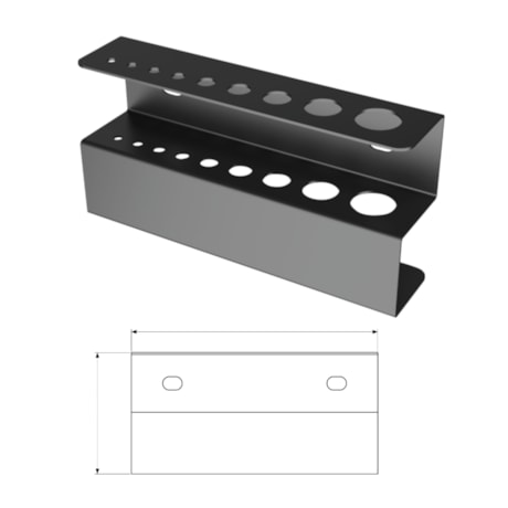 Suporte de Chaves Hexagonais Allen L 120x59x28MM para Painel Perfurado 44953/994 TRAMONTINA PRO-04d7f921-91d0-4876-b787-dd70608fe640