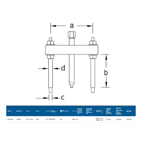 Suporte Extração Externa 140 a 440mm 1.38/5 GEDORE-8395810e-3a9b-461b-9051-b64a4d876964
