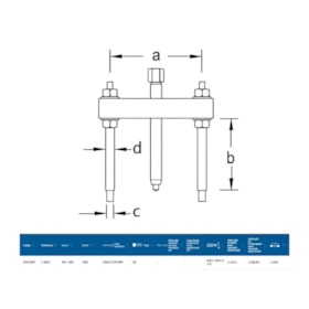 Suporte Extração Externa 60 a 165mm 230mm 1.38/1 GEDORE