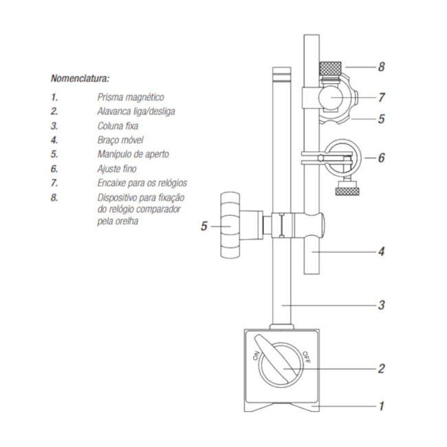 Suporte Magnético sem Ajuste Fino 230mm 506.600 KINGTOOLS-dccda8db-1f43-4f18-929d-522b7126d6b0