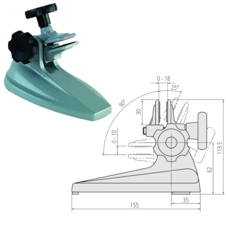 Suporte para Micrômetro 0 a 100mm com Ângulo Ajustável 156-101-10 MITUTOYO-0ff9c9e6-be2d-4eed-abf2-ccad98c56b42