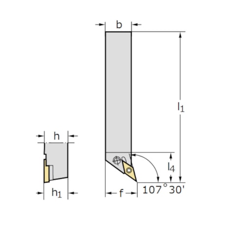 Suporte para Tornear Exerno 2525 VCMT16 Direito PVHBR2525M16 WALTER-24eaff41-db08-4f4f-a609-dc727eef80fd