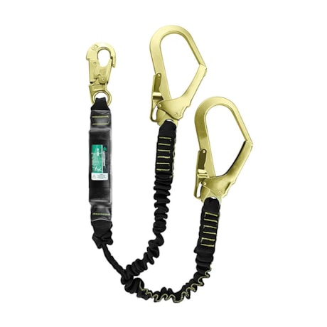 Talabarte Duplo em Y Fita para Aramida Mosquetão Trava Dupla+Absorvedor CG 398K CARBOGRAFITE