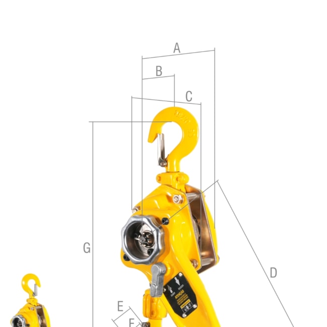 Talha com Alavanca 0,75 tonelada (0,75 tf) Elevação 3,0 m TA 375 6195075003 VONDER-a64c3588-470d-4356-bc6b-35afce6c2d34