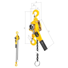Talha com Alavanca 0,75 tonelada (0,75 tf) Elevação 3,0 m TA 375  6195075003 VONDER