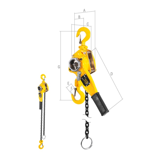 Talha com Alavanca 0,75 tonelada (0,75 tf) Elevação 3,0 m TA 375 6195075003 VONDER-d9de8db2-a498-4524-99b2-739b2e782c69