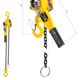 Talha com Alavanca 3,0 toneladas (3,0 tf) Elevação 1,5 m TA 153 6195300015 VONDER