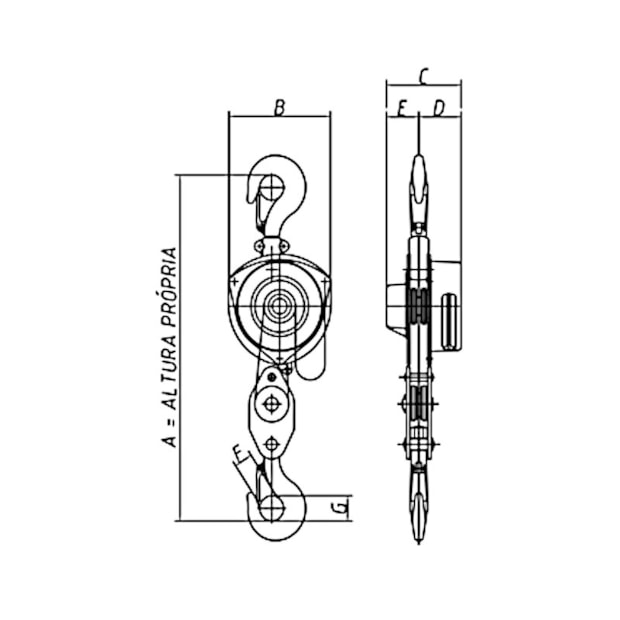 Talha Manual 1500Kg x 3 Metros COMPACTA NT BERG STEEL-0f88045d-55f2-47fd-9810-ce94a2e75e9d